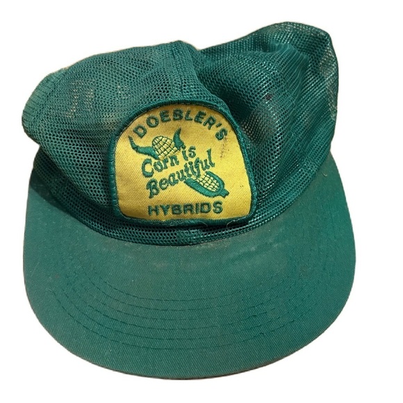 Vintage K-Products Snapback Hat Doebler's Hybrids Corn Is Beautiful Big Patch